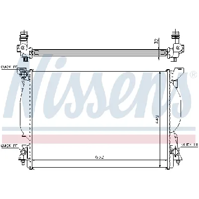 Hladnjak, hlađenje motora NISSENS NIS 60306A IC-A3588D