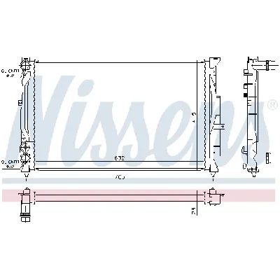 Hladnjak, hlađenje motora NISSENS NIS 60308A IC-A3588F