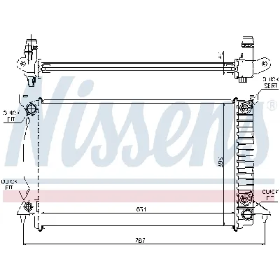 Hladnjak, hlađenje motora NISSENS NIS 60314A IC-B4FF0D
