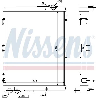 Hladnjak, hlađenje motora NISSENS NIS 604411 IC-A961DB