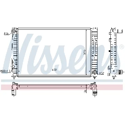 Hladnjak, hlađenje motora NISSENS NIS 60496 IC-A961CF
