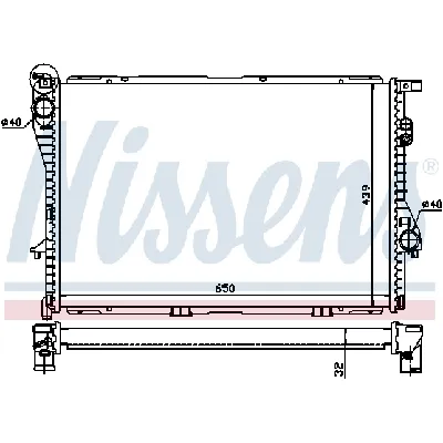 Hladnjak, hlađenje motora NISSENS NIS 60603A IC-409603