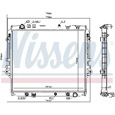 Hladnjak, hlađenje motora NISSENS NIS 606068 IC-AAC759