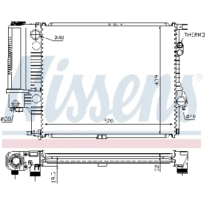 Hladnjak, hlađenje motora NISSENS NIS 60607 IC-E4AA3B