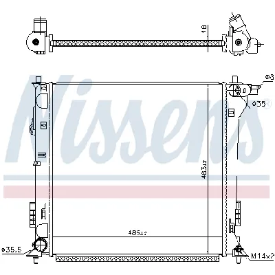 Hladnjak, hlađenje motora NISSENS NIS 606098 IC-F59207