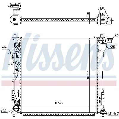 Hladnjak, hlađenje motora NISSENS NIS 606099 IC-F59208