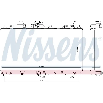 Hladnjak, hlađenje motora NISSENS NIS 606109 IC-E4AA3C
