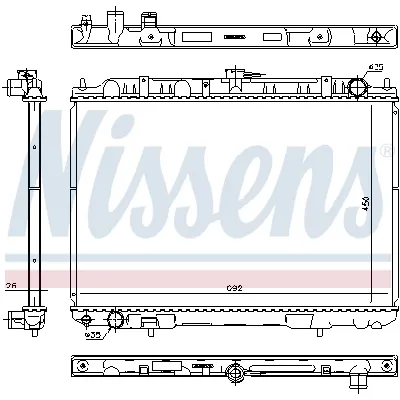 Hladnjak, hlađenje motora NISSENS NIS 606160 IC-DF1BB8