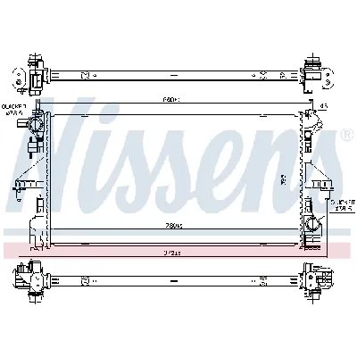 Hladnjak, hlađenje motora NISSENS NIS 606171 IC-E10DA4