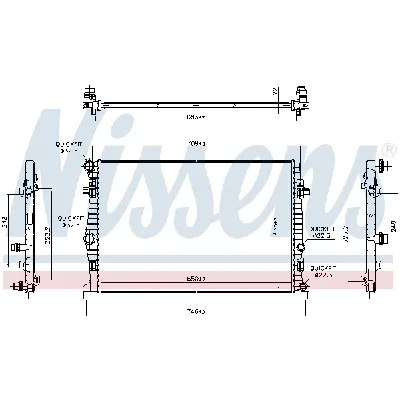 Hladnjak, hlađenje motora NISSENS NIS 606218 IC-D704B7