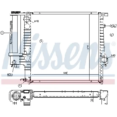 Hladnjak, hlađenje motora NISSENS NIS 60623 IC-E4AA3F