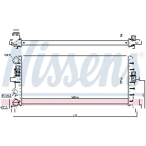 Hladnjak, hlađenje motora NISSENS NIS 606239 IC-A02840