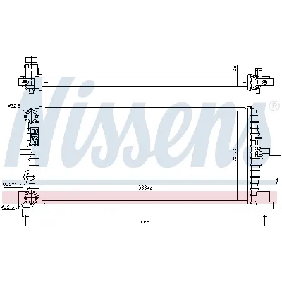 Hladnjak, hlađenje motora NISSENS NIS 606239 IC-A02840
