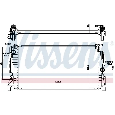 Hladnjak, hlađenje motora NISSENS NIS 606247 IC-AAC77F