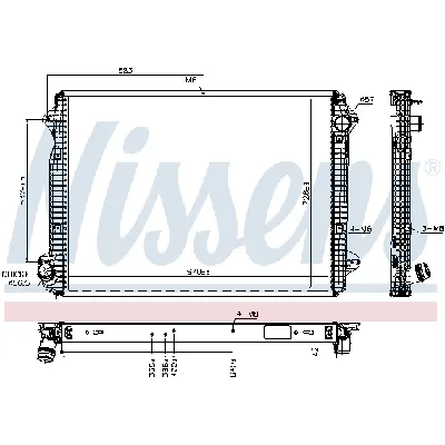 Hladnjak, hlađenje motora NISSENS NIS 606320 IC-G0U6JY
