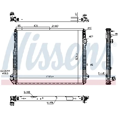 Hladnjak, hlađenje motora NISSENS NIS 606322 IC-G0U6JZ