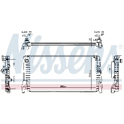 Hladnjak, hlađenje motora NISSENS NIS 606340 IC-G0WBG4