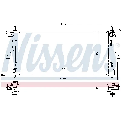 Hladnjak, hlađenje motora NISSENS NIS 606347 IC-G0WBG3