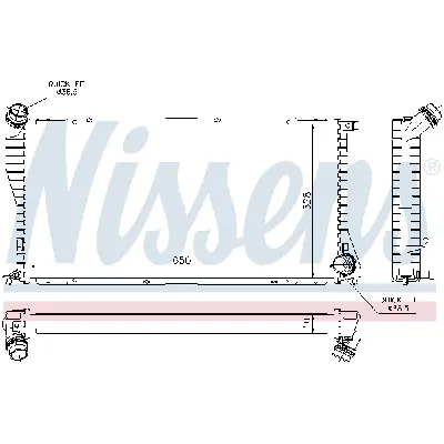 Hladnjak, hlađenje motora NISSENS NIS 60634A IC-B6C23D