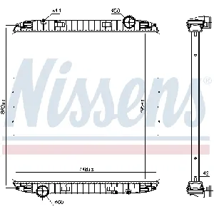 Hladnjak, hlađenje motora NISSENS NIS 6063730 IC-G0U6K8