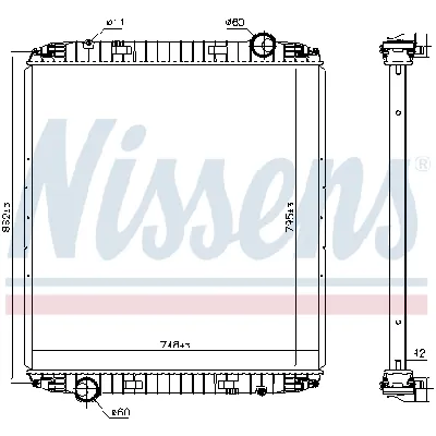 Hladnjak, hlađenje motora NISSENS NIS 6063730 IC-G0U6K8