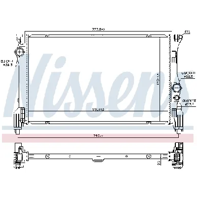 Hladnjak, hlađenje motora NISSENS NIS 606453 IC-AAC785