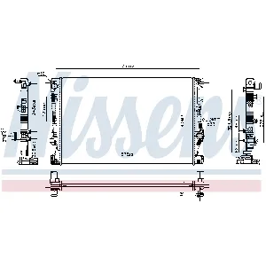 Hladnjak, hlađenje motora NISSENS NIS 606524 IC-G0NV8L