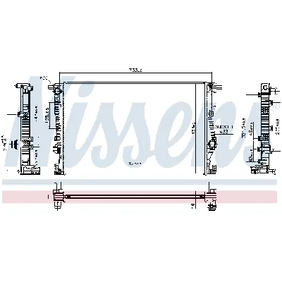 Hladnjak, hlađenje motora NISSENS NIS 606524 IC-G0NV8L