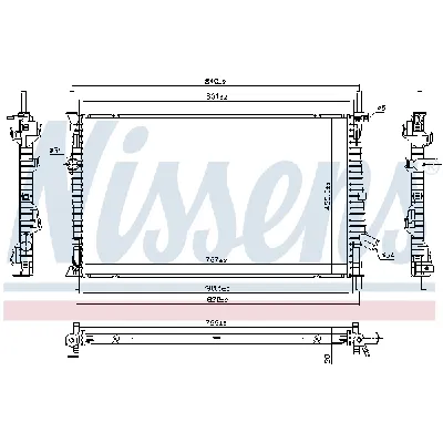 Hladnjak, hlađenje motora NISSENS NIS 606537 IC-D1A4D6