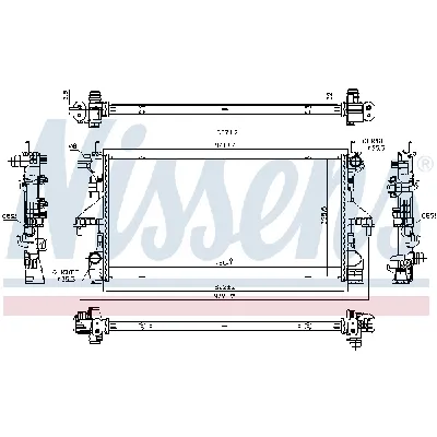 Hladnjak, hlađenje motora NISSENS NIS 606538 IC-D1A4DB