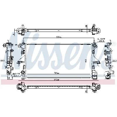 Hladnjak, hlađenje motora NISSENS NIS 606554 IC-C53BFF
