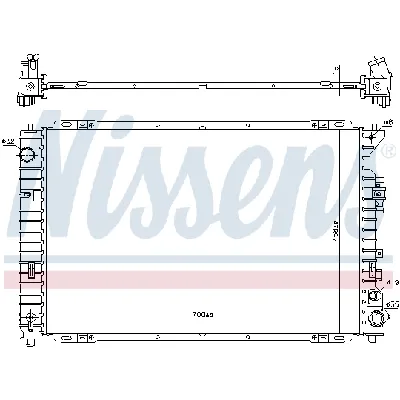 Hladnjak, hlađenje motora NISSENS NIS 606556 IC-E73CEE