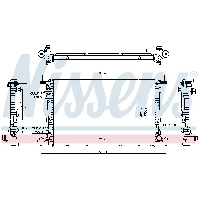 Hladnjak, hlađenje motora NISSENS NIS 606578 IC-F7AE18
