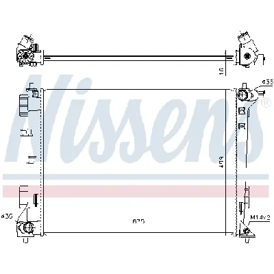 Hladnjak, hlađenje motora NISSENS NIS 606603 IC-G04TGL