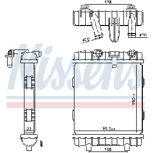 Hladnjak, hlađenje motora NISSENS NIS 606641 IC-G0T0N1