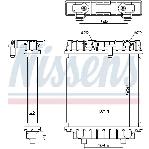 Hladnjak, hlađenje motora NISSENS NIS 606644 IC-G0QQ1P
