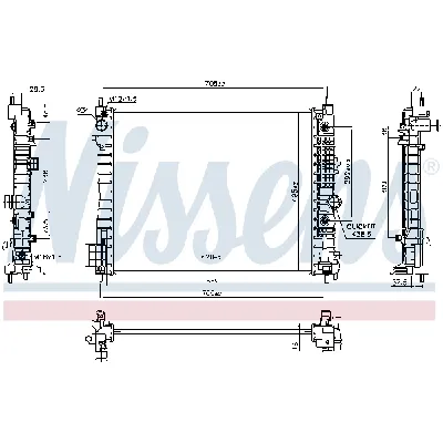 Hladnjak, hlađenje motora NISSENS NIS 606660 IC-F7A3AF