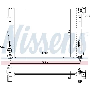 Hladnjak, hlađenje motora NISSENS NIS 606726 IC-G0KZD4