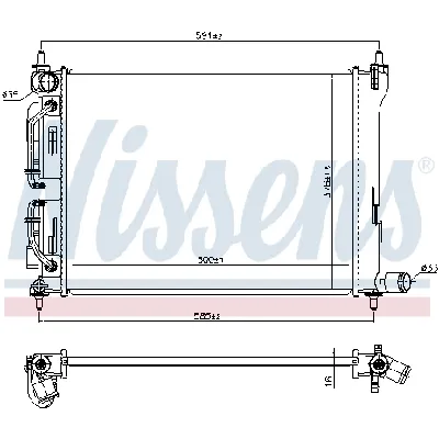 Hladnjak, hlađenje motora NISSENS NIS 606732 IC-G0O8PR