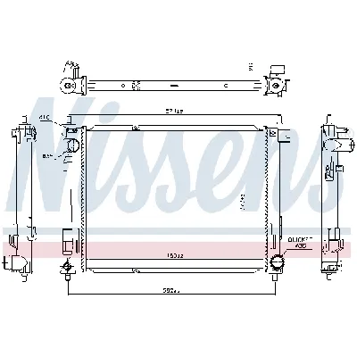 Hladnjak, hlađenje motora NISSENS NIS 606734 IC-G0O8PQ