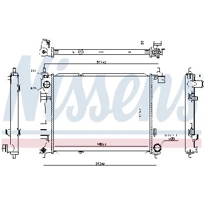 Hladnjak, hlađenje motora NISSENS NIS 606735 IC-G0K944
