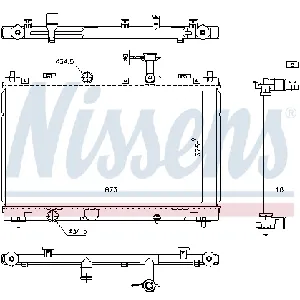 Hladnjak, hlađenje motora NISSENS NIS 606736 IC-G0K946