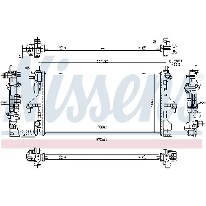 Hladnjak, hlađenje motora NISSENS NIS 606756 IC-G0KZD6
