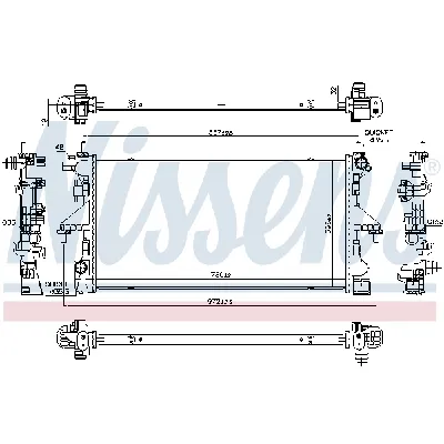 Hladnjak, hlađenje motora NISSENS NIS 606756 IC-G0KZD6