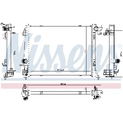 Hladnjak, hlađenje motora NISSENS NIS 606761 IC-G0T0N4