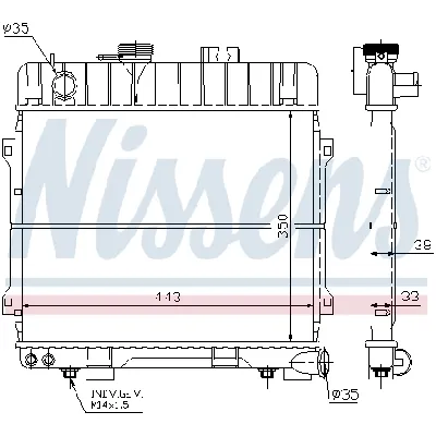 Hladnjak, hlađenje motora NISSENS NIS 60683 IC-472451
