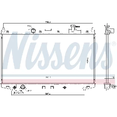Hladnjak, hlađenje motora NISSENS NIS 606841 IC-G0O8PT