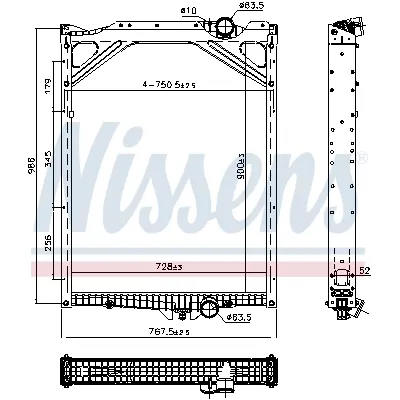 Hladnjak, hlađenje motora NISSENS NIS 606978 IC-G0R6G2