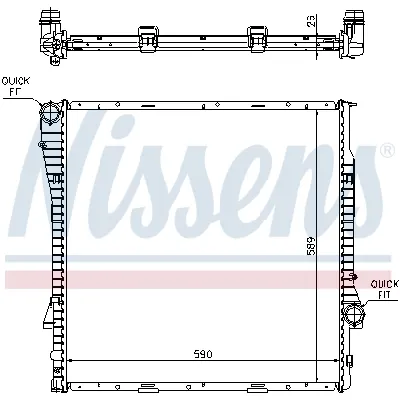 Hladnjak, hlađenje motora NISSENS NIS 60789A IC-A3589C