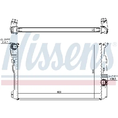 Hladnjak, hlađenje motora NISSENS NIS 60808 IC-D6983B